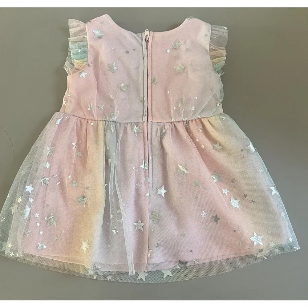 The Children's Place Star Tulle Dress Pink Girl 18-24M